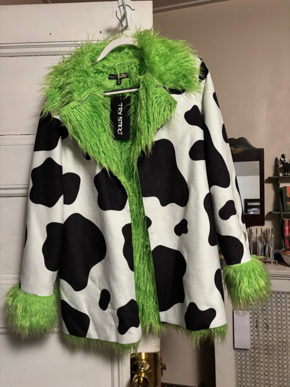 Dolls Kill x Teletubbies | Dipsy Style Faux Fur Coat